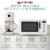 Haden Heritage 12 Cup Programmable Coffee Maker with Countertop Microwave, Ivory Perspective: back