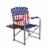Kamp-Rite Director's Chair Camping Folding with Side Table, USA Flag (2 Pack) Perspective: back