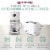 Haden 12 Cup Coffee Maker with 2 Slice Wide Stainless Steel Bread Toaster, White Perspective: back