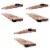 Willow & Grace Dennis 24 Inch Floating Wood Wall Mount Shelves, Walnut (3 Pack) Perspective: back