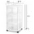 Sterilite 28308002 Home 3 Drawer Wheeled Plastic Storage Container (Set of 4) Perspective: back