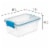 Sterilite 7.5 Quart Clear Plastic Home Storage Box with Latching Lids, (24 Pack) Perspective: back