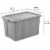 Sterilite Tuff1 30 Gallon Plastic Storage Tote Container Bin with Lid (16 Pack) Perspective: back