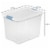 Sterilite 25 Quart Capacity Clear Plastic Storage Tote Bins with Lids, (12 Pack) Perspective: back