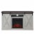 Edyo Living Electric Fireplace TV Stand Table with Sliding Barn Door, Gray Wash Perspective: back