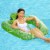 Aqua Leisure Zero Gravity Inflatable Swimming Pool Lounge Chair Float, Green, 3 Perspective: back