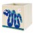 3 Sprouts Storage Bin Box, Blue Snake & Toy Chest Bin for Playroom, Crocodile Perspective: back