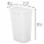 Sterilite 11.3 Gal Lift Top Lid Wastebasket Kitchen Trash Can, White (12 Pack) Perspective: back