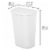 Sterilite 11.3 Gal Lift Top Lid Wastebasket Kitchen Trash Can, White (18 Pack) Perspective: back