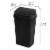 Sterilite 13 Gal Swing Top Lidded Wastebasket Kitchen Trash Can, Black (4 Pack) Perspective: back