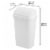 Sterilite 13 Gal Swing Top Lidded Wastebasket Kitchen Trash Can, White (4 Pack) Perspective: back