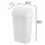 Sterilite 13 Gal Swing Top Lidded Wastebasket Kitchen Trash Can, White (8 Pack) Perspective: back