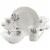 Gibson Netherwood 12 Pc Glaze Dinnerware Plates, Bowls, and Mugs, White (3 Pack) Perspective: back