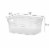 Sterilite 5.25 x 9.5 x 13 Inch Open Storage Bin w/ Carry Handles, Clear (8 Pack) Perspective: back
