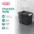 Sterilite 7.5 Gal Rugged Industrial Storage Totes w/ Latch Lids, Black (12 Pack) Perspective: back
