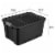 Sterilite 19 Gal Rugged Industrial Stackable Storage Tote w/ Lid, Black, 6 Pack Perspective: back