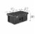 Sterilite 16 Gal Plastic Footlocker Container with Wheels, Flat Gray (6 Pack) Perspective: back