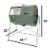 Jora Composters JK270A 70 Gallon Outdoor Dual Chamber Steel Compost Tumbler Bin Perspective: back