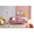 JULYFOX Mid Century Modern Button Tufted Velvet Loveseat Sofa Couch, Rose Pink Perspective: back