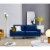 JULYFOX Mid Century Modern Button Tufted Velvet Loveseat Sofa Couch, Blue Perspective: back