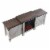 Edyo Living 63in Freestanding Wooden Electric Fireplace TV Stand Console, Grey Perspective: back