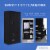 Hodedah Import 3 Door Armoire with Clothing Rod, Shelves, and 2 Drawers, Black Perspective: back