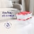 Homz 64 Qt Secure Latch Clear Plastic Storage Container Bin w/ Red Lid, 4 Pack Perspective: back