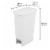 Sterilite 11 Gal. Slim Handsfree Portable Wastebasket Trash Can, White (12 Pack) Perspective: back