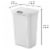 Sterilite 13 Gallon TouchTop Wastebasket with Titanium Latch, White (4 Pack) Perspective: back