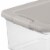 Sterilite 15 Quart Clear Plastic Latching Storage Container Box, Grey (48 Pack) Perspective: back