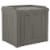 Suncast 22 gal Outdoor Patio Small Deck Chest Box w/Storage Seat, Stone (3 Pack) Perspective: back