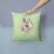 Eastern German Shepherd Green Flowers Fabric Decorative Pillow Perspective: back