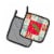 Carolines Treasures CK5531PTHD Chameleon Pair of Pot Holders, Red Perspective: back