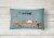 Piebald French Bulldog Sweet Home Canvas Fabric Decorative Pillow Perspective: back