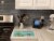 Dzungarian Hamster Merry Christmas Glass Cutting Board Large Perspective: back