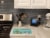 South African Hamster Merry Christmas Glass Cutting Board Large Perspective: back
