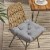 Noble House Banff Indoor Fabric Classic Tufted Chair Cushion in Charcoal Perspective: back