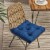 Noble House Baird Indoor Fabric Classic Tufted Chair Cushion in Navy Perspective: back