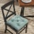 Noble House Bandel Indoor Fabric Classic Tufted Chair Cushion in Teal Perspective: back