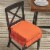 Noble House Belden Indoor Fabric Classic Skirted Chair Cushion in Coral Orange Perspective: back