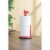 Home Basics Cast Iron Rooster Paper Towel Holder, Red Perspective: back
