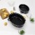 Home Basics Deep Oval Natural Non-Stick 12” Enameled Carbon Steel Roaster Pan with Lid, Black Perspective: back