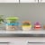 Home Basics 7 Piece Plastic Food Storage Container Set with Multi-Colored Lids Perspective: back
