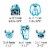 Big Dot of Happiness Yeti to Party Paper Straw Decor Abominable Snowman Striped Straws 24 Ct Perspective: back