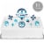 Big Dot of Happiness Yeti to Party Abominable Snowman Birthday Decor Cake Topper Set 11 Pc Perspective: back
