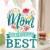 Big Dot of Happiness Colorful Floral Happy Mother's Day Giant Greeting Shaped Jumborific Card Perspective: back