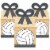 Big Dot of Happiness Bump, Set, Spike Volleyball Square Favor Gift Box Party Bow Boxes 12 Ct Perspective: back