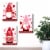 Big Dot of Happiness Valentine Gnomes -Valentine's Day Wall Art - 7.5 x 10 inches - Set of 3 Perspective: back