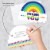 Big Dot of Happiness Love is Love - Gay Pride LGBTQ Shaped Thank You Cards & Envelopes 12 Ct Perspective: back