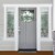 Big Dot of Happiness Boho Botanical - Outdoor Greenery Party Decor - Front Door Wreath Perspective: back